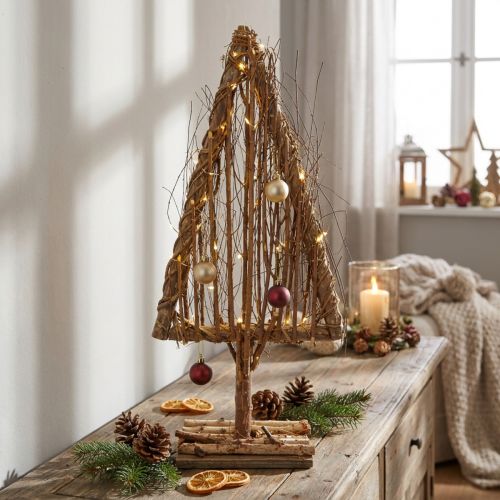 Houten kerstboomdecoratie houten decoratie takken wijnranken 27,5x10x60cm | Floristik24.nl