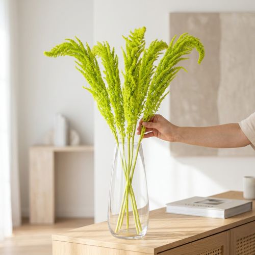 Gedroogde bloemen Amarant geverfd voor bijzondere woondecoratie en unieke accenten 100 cm, 5 stuks | Floristik24.nl