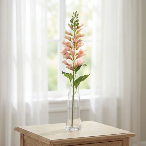 Kunstmatige vingerhoedskruid zalm kunstbloem stengel bloem H90cm | Floristik24.nl