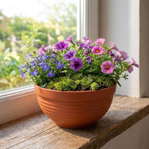 Artikel R-kom kunststof terracotta Ø13cm, 10 stuks
