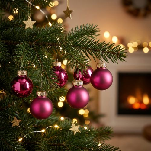 Mini glazen bollen kerstboomballen roze Ø2,5cm 22 st | Floristik24.nl