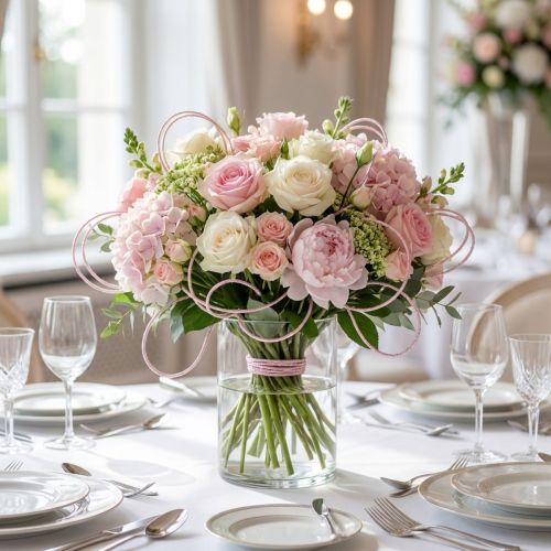 Wick draad Glamour Roze/Zilver met draad 33m | Floristik24.nl