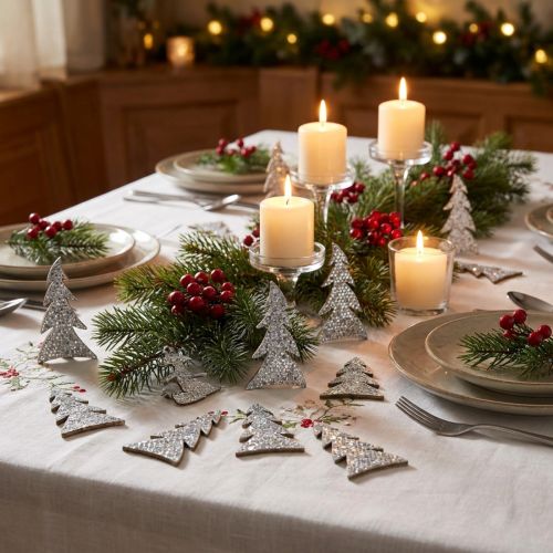 Glinsterende kerstboom om te strooien 4 cm 48 st | Floristik24.nl