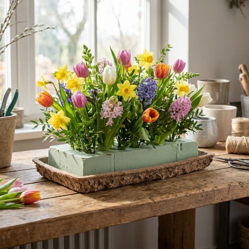 Artikel Oasis Biolit basis voor steekschuimstenen 25×14×2cm, 11 stuks - Duurzame bloemstukken bloemisterij accessoires
