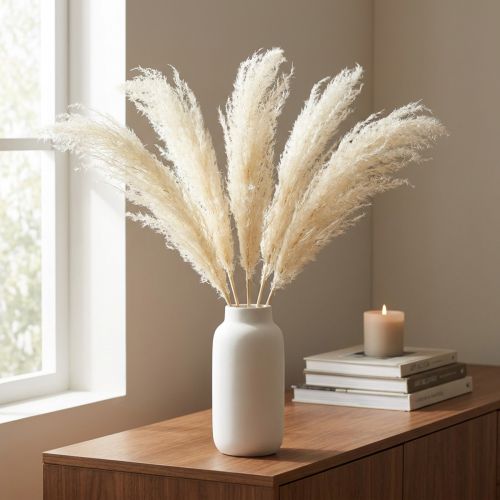 Artikel Asperge Gedroogde Grassen Sierasperge Crème 90cm 5 stuks