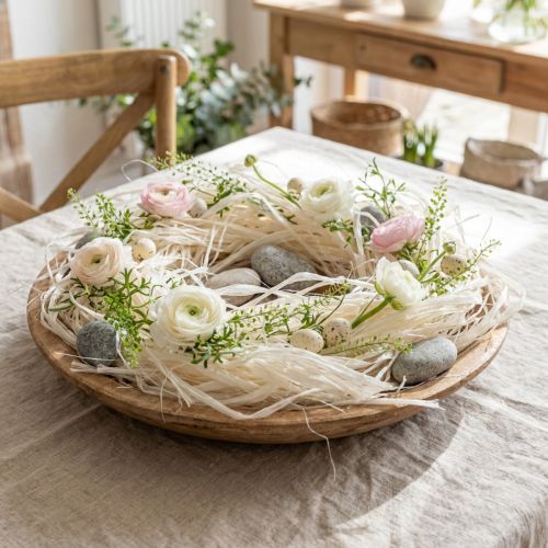 Skeletlint van plantaardige natuurlijke vezels, decoratielint van natuurlijk materiaal, 180 g | Floristik24.nl
