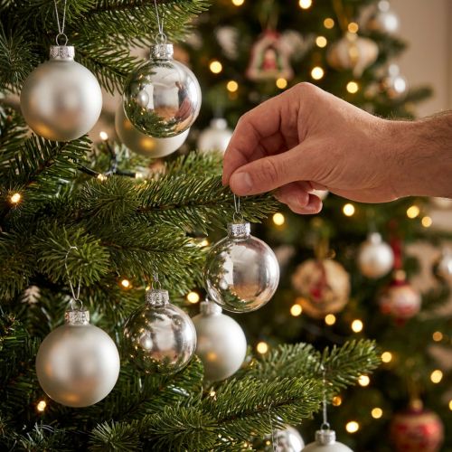 Kerstballen glas zilveren bol mat/glanzend Ø4cm 60 st | Floristik24.nl
