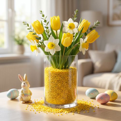 Decoratief granulaat gele sierstenen 2mm - 3mm 2kg | Floristik24.nl