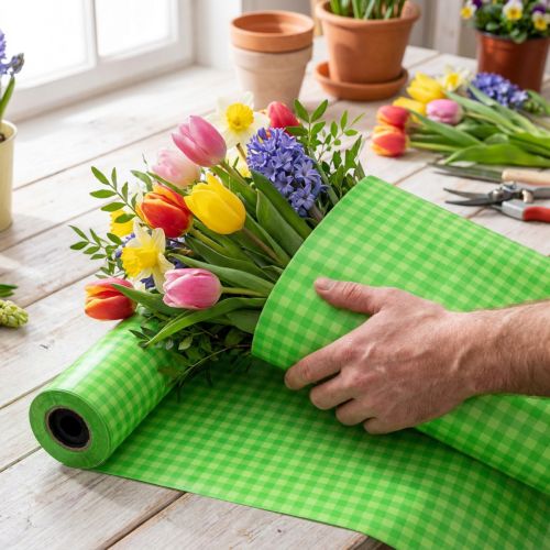 Artikel Manchetpapier 37,5 cm 100 m mei Groen Geruit