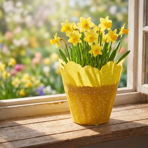 Rondella manchetten Ø38cm geel 50st | Floristik24.nl