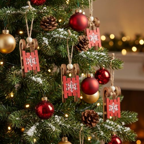 Slee om op te hangen rood 4cm 12 st | Floristik24.nl