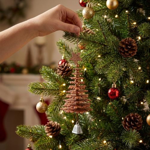 Kerstboom om op te hangen, Kerstversiering, Kerstboomversiering koper H12cm 29cm | Floristik24.nl