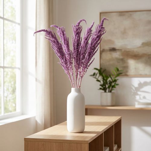 Gedroogde bloemen geverfd Amarant Voor moderne huisdecoratie 100 cm, 5 stuks | Floristik24.nl