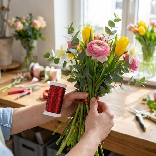 Decoratief knutseldraad voor creatieve bloemsierkunstprojecten | Floristik24.nl