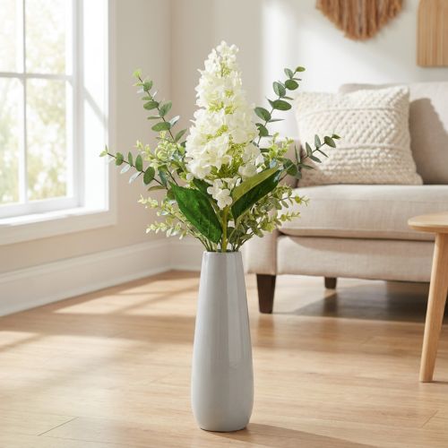 Panicle Hortensia Crème Witte Kunsthortensia Zijden Bloem 98cm | Floristik24.nl