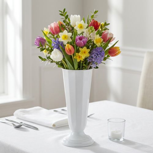 Settingvaas “Szwed” wit Ø13cm - 20cm, 1st | Floristik24.nl