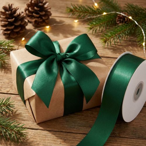 Cadeau- en decoratielint 50m donkergroen | Floristik24.nl