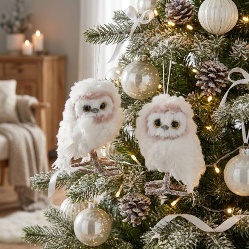 Witte uil decoratie om op te