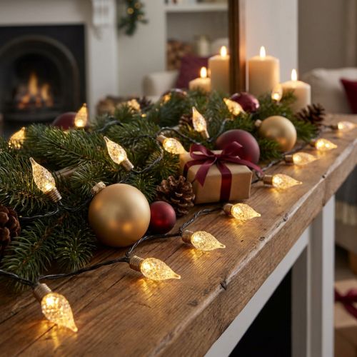 LED-lichtsnoeren met timerbatterij binnenin 50 LED 490cm | Floristik24.nl