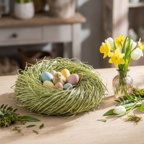 Decoratieve raffia voor het vervaardigen van natuurlijke raffia raffia limoen 200g | Floristik24.nl