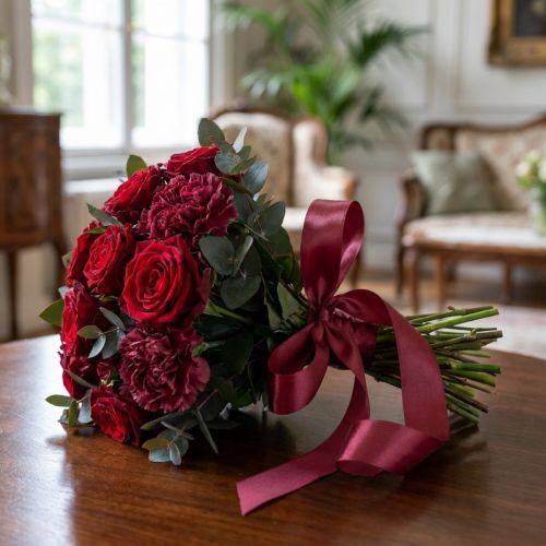 Cadeaulint taftlint decoratief lint Bordeaux 25mm 50m | Floristik24.nl