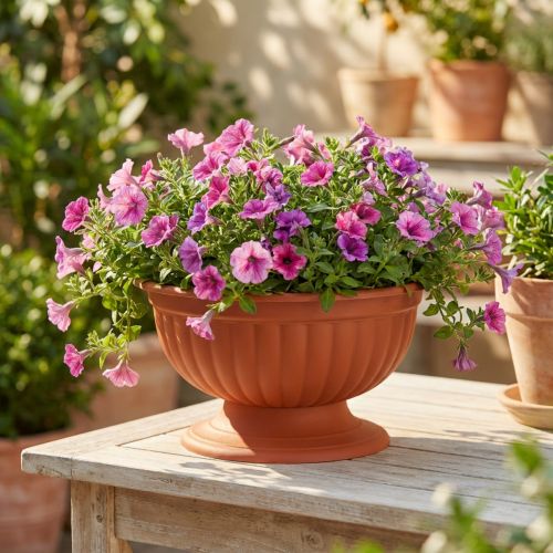 Artikel Kom met voet terracotta Ø26cm