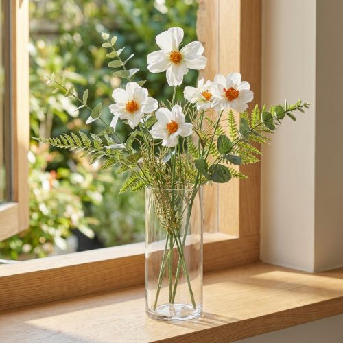 Kunstbloemen Cosmea witte zijden bloemen H51cm 3 st | Floristik24.nl