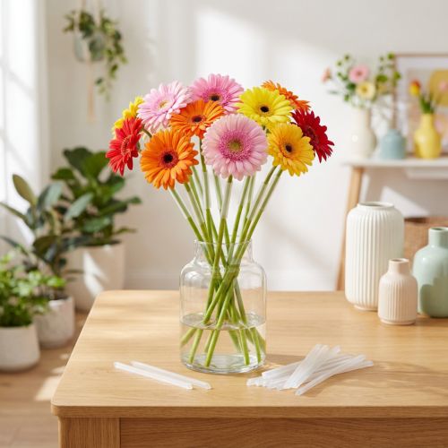 Artikel Gerbera krimpkous secties 17mm - Bescherming en ondersteuning voor Gerbera's, set van 1000 stuks