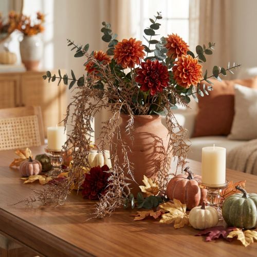Kunstvaren Bruin Kunstvaren Herfstdecoratie 72cm | Floristik24.nl
