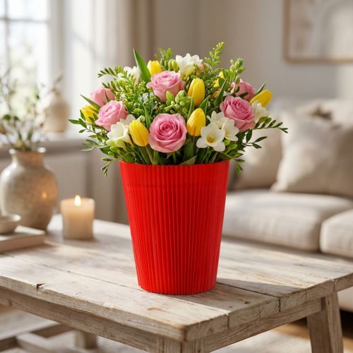 Artikel Geplooide manchetten rood 14,5cm 100 stuks