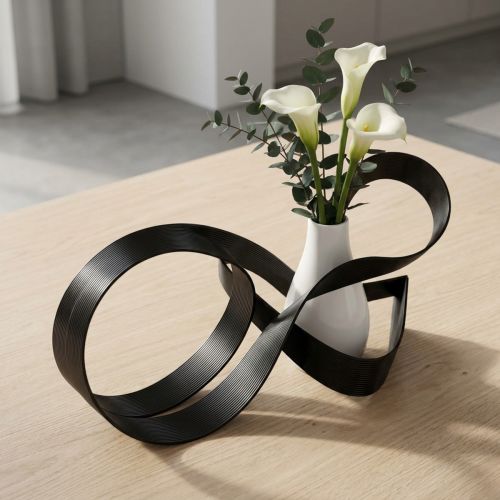 Aluminium plat draad, zwart, decoratief knutseldraad, 5mm x 10m | Floristik24.nl