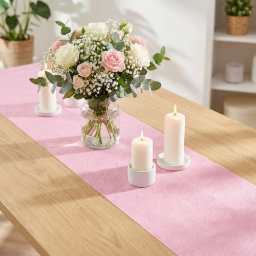 Tafelloper fleece roze 23cm 25m | Floristik24.nl