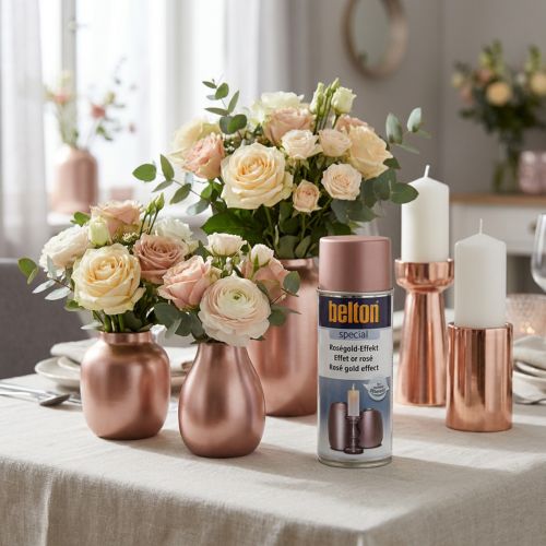 Belton speciale verfspray roségoud effect speciale verf 400ml | Floristik24.nl
