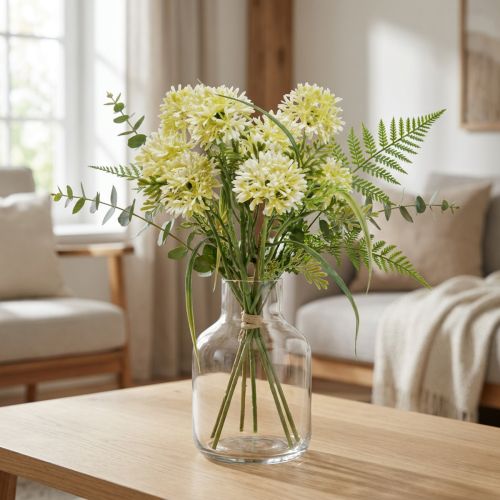 Kunstbloemen wit allium decoratie sieruien 34cm 3st in bos | Floristik24.nl
