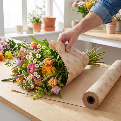 Artikel Boordpapier vloeipapier witte sterren 25cm 100m