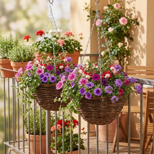 Hangmand Bruin Hangmand Hangmand Plantenmand Ø31cm 2st | Floristik24.nl