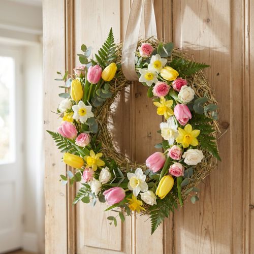 Hooikransen, natuurlijke tafeldecoratie, deurkrans, 26-27cm, 5 stuks | Floristik24.nl