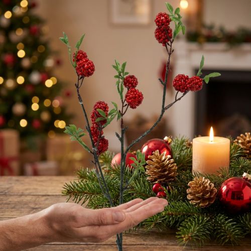 Bessentak kunst kersttak moerbeien 63cm | Floristik24.nl