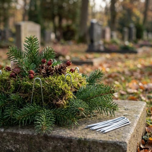 Artikel Steekkram 40 mm Gegalvaniseerde plantennaalden Begrafenisbloemen 400 g