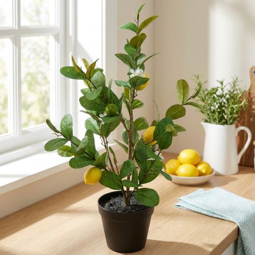 Kunstcitroenboom in pot, 65cm, decoratieve plant, kunstplant | Floristik24.nl