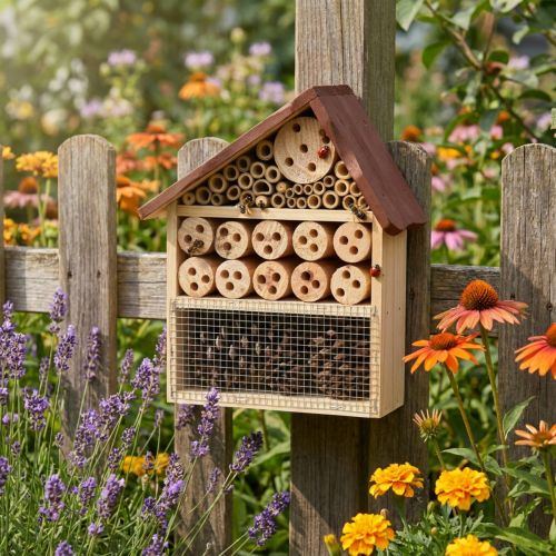 Artikel Insectenhotel Bruin Insectenhuis Hout 25cmx8,5cmx32cm