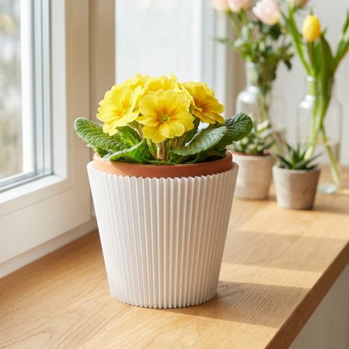 Geplooide manchetten wit 8,5cm 100 stuks | Floristik24.nl