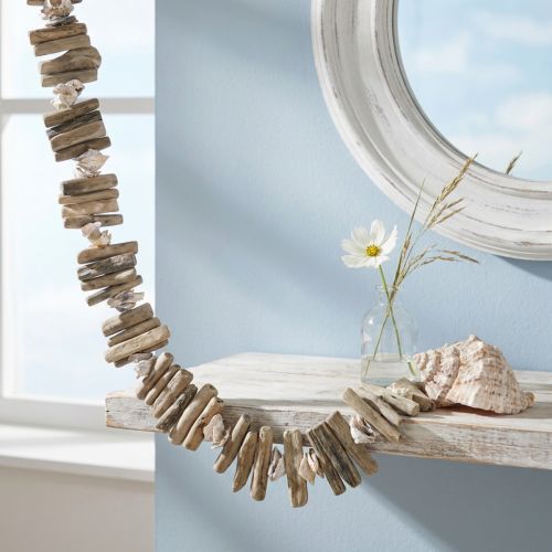 Deco slinger schelpen en drijfhout 90cm | Floristik24.nl