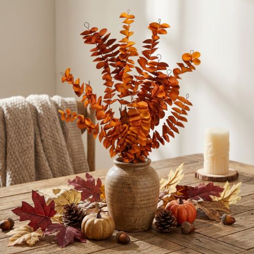Artikel Kunstplanten herfstdecoratie kunsttak bladeren oranje 46cm