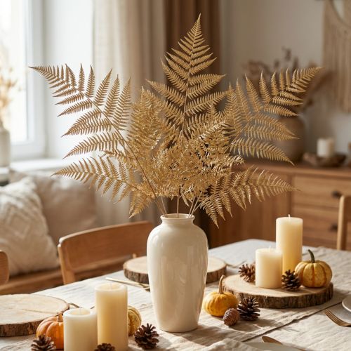 Artikel Droogbloemen decoratieve varen gedroogde varenbladeren 70cm 10 st