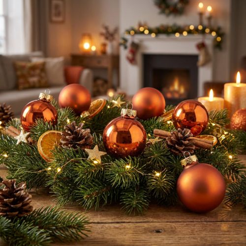 Kerstballen oranje mini glazen bollen Ø2,5cm 22 st | Floristik24.nl