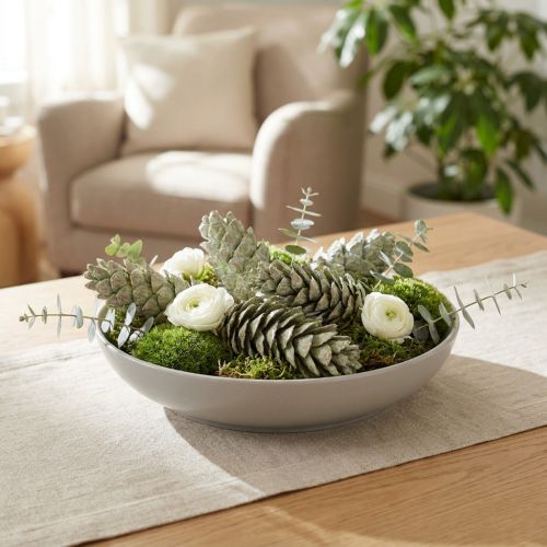 Strobus kegels decoratie appelgroen wit gewassen 15-20cm 50 stuks | Floristik24.nl