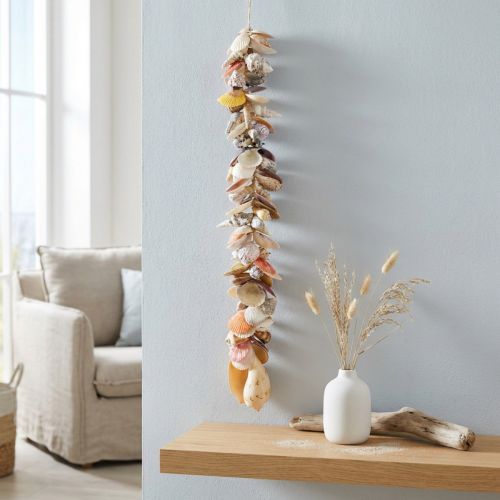 Decoratieve hanger met schelpen, maritieme slinger, schelpen en slakkenhuizen 85cm | Floristik24.nl