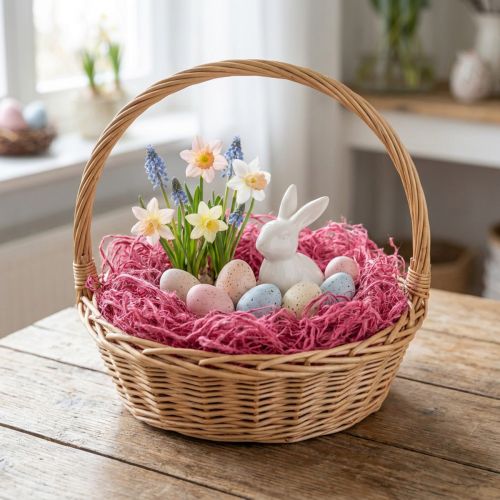 Artikel Moerbei Katoen Roze 150g Raffia Decoratie Natuurlijk