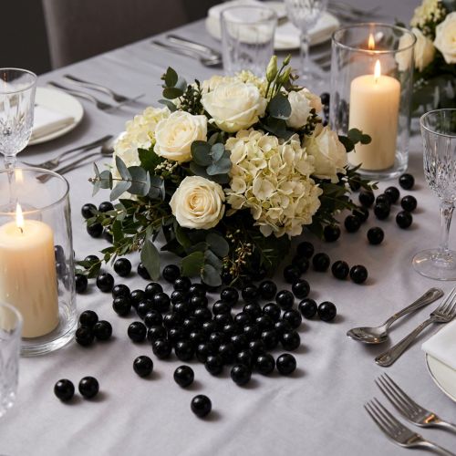 Decoratieve kralen Ø8mm zwart 250 stuks | Floristik24.nl